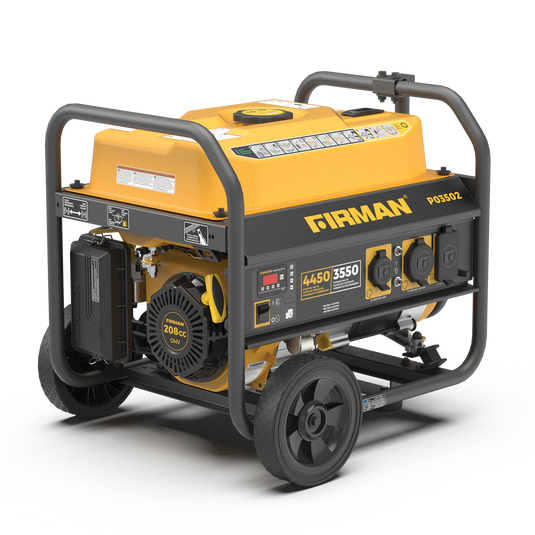 Firman Gas Portable Generator 4450W Recoil Start 120V p03502 - Backup Generator Store