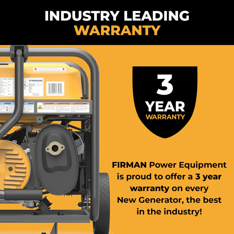 Load image into Gallery viewer, Firman Gas Portable Generator 4450W Recoil Start 120V with CO alert p03503 - Backup Generator Store
