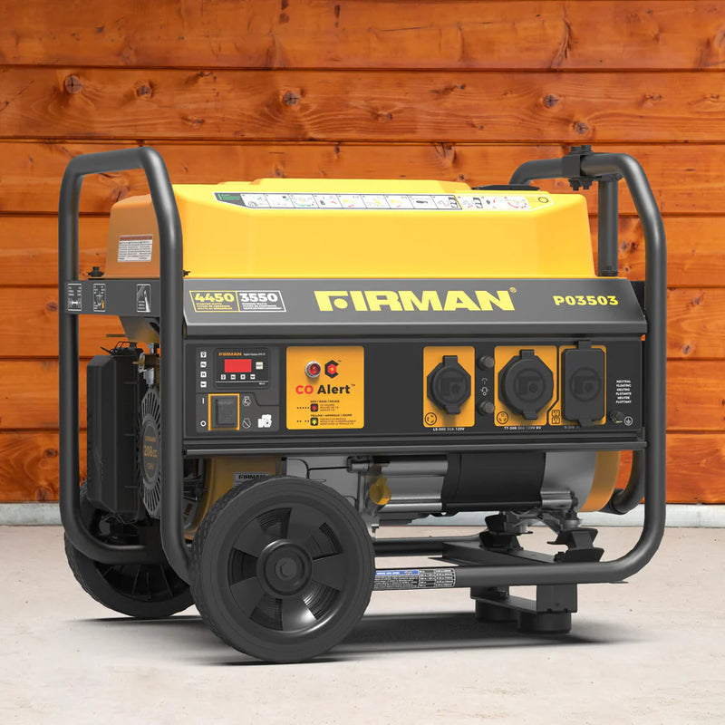 Load image into Gallery viewer, Firman Gas Portable Generator 4450W Recoil Start 120V with CO alert p03503 - Backup Generator Store

