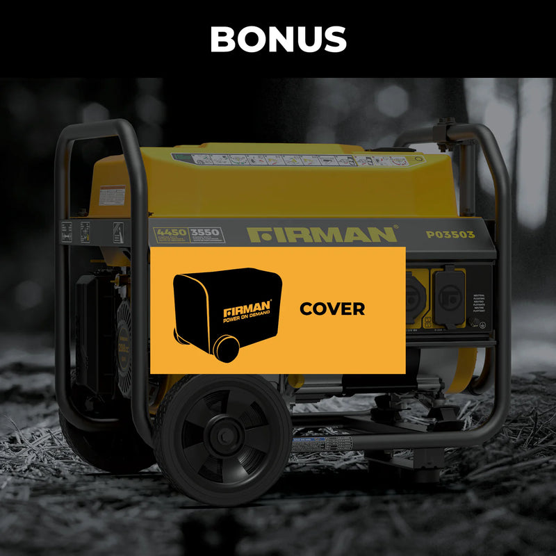 Load image into Gallery viewer, Firman Gas Portable Generator 4450W Recoil Start 120V with CO alert p03503 - Backup Generator Store
