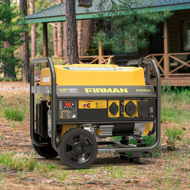 Load image into Gallery viewer, Firman Gas Portable Generator 4450W Recoil Start 120V with CO alert p03504 - Backup Generator Store
