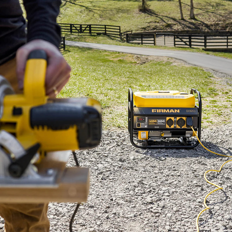 Load image into Gallery viewer, Firman Gas Portable Generator 4550W Recoil Start p03607 - Backup Generator Store
