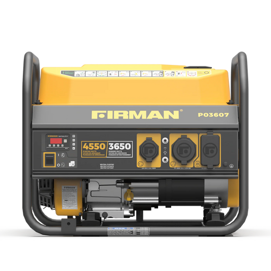 Firman Gas Portable Generator 4550W Recoil Start p03607 - Backup Generator Store