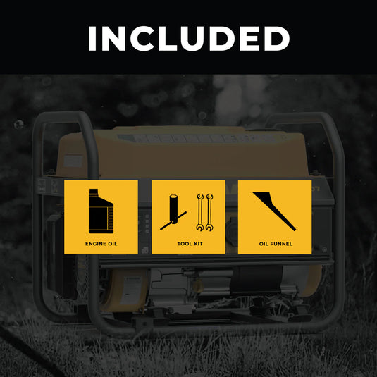 Firman Gas Portable Generator 4550W Recoil Start p03607 - Backup Generator Store