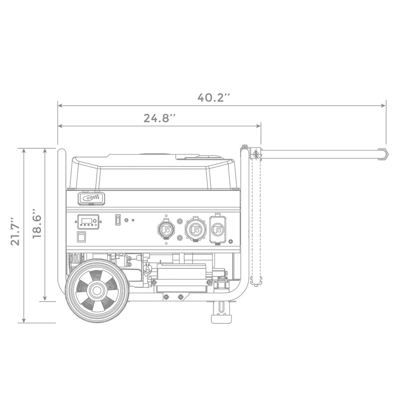 Load image into Gallery viewer, Gas Portable Generator 4550W Remote Start 120V p03608 - Backup Generator Store
