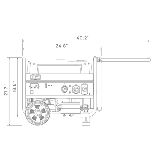 Gas Portable Generator 4550W Remote Start 120V p03608 - Backup Generator Store