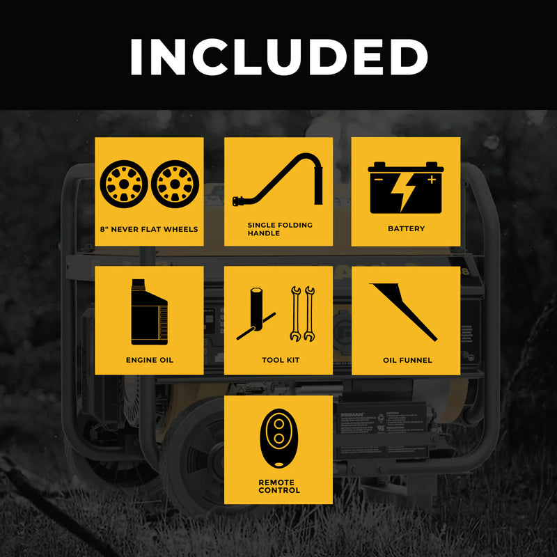 Load image into Gallery viewer, Gas Portable Generator 4550W Remote Start 120V p03608 - Backup Generator Store
