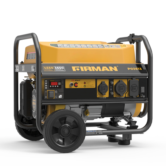 Friman Gas Portable Generator 4550W Recoil Start 120V with CO Alert p03613 - Backup Generator Store