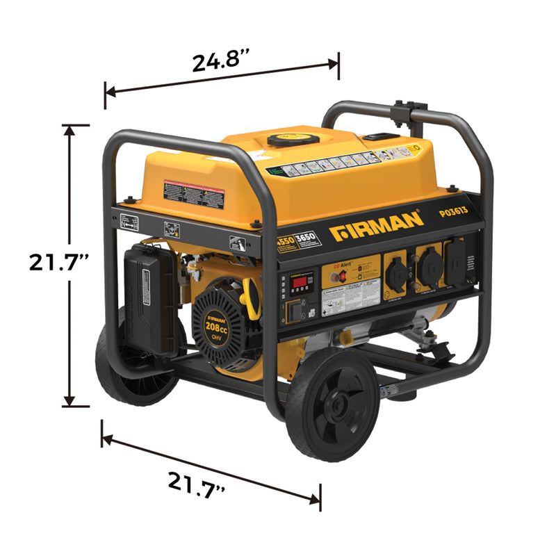 Load image into Gallery viewer, Friman Gas Portable Generator 4550W Recoil Start 120V with CO Alert p03613 - Backup Generator Store
