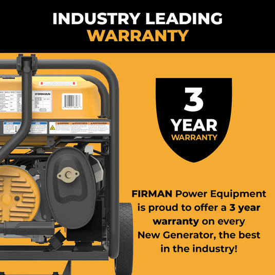 Firman Gas Portable Generator 4550W Remote Start with CO Alert p03628 - Backup Generator Store