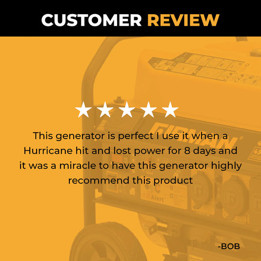 Firman Gas Portable Generator 4550W Remote Start with CO Alert p03628 - Backup Generator Store