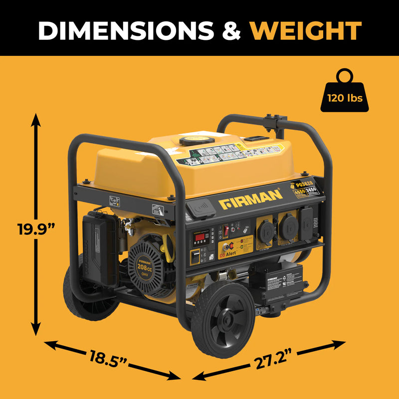 Load image into Gallery viewer, Firman Gas Portable Generator 4550W Remote Start with CO Alert p03628 - Backup Generator Store
