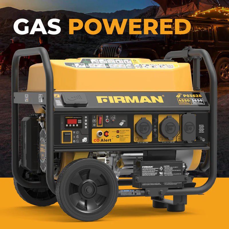 Load image into Gallery viewer, Firman Gas Portable Generator 4550W Remote Start with CO Alert p03628 - Backup Generator Store
