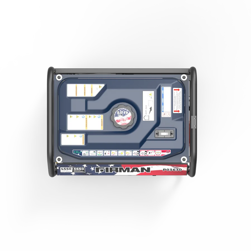 Load image into Gallery viewer, Firman Gas Portable Generator 4550/3650W Recoil Start With CO Alert Stars &amp; Stripes p03630
