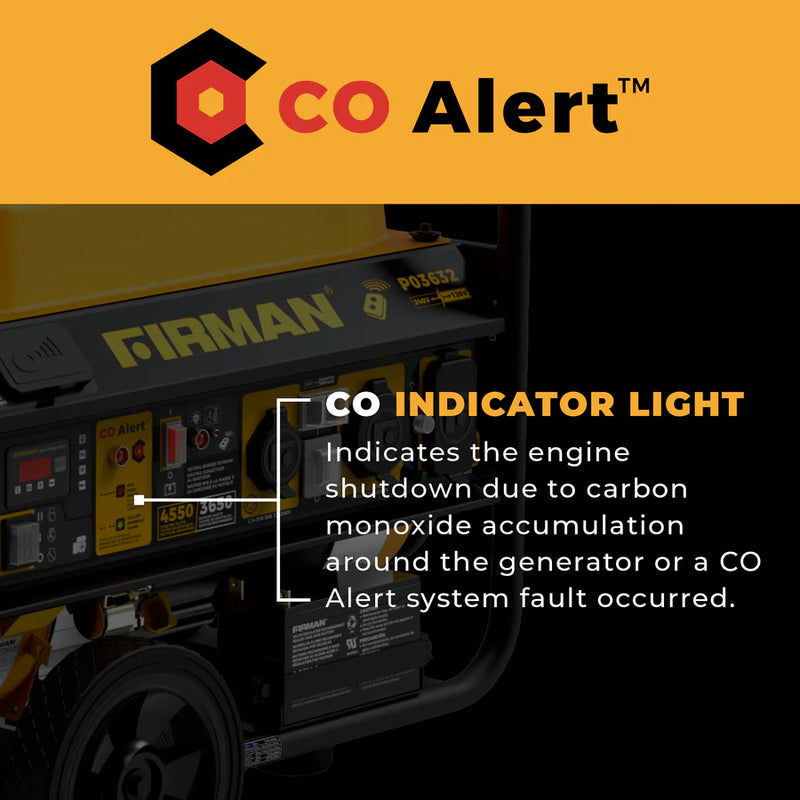 Load image into Gallery viewer, Firman Gas Portable Generator 4550/3650W Remote Start 120/240V CO Alert  p03632 - Backup Generator Store
