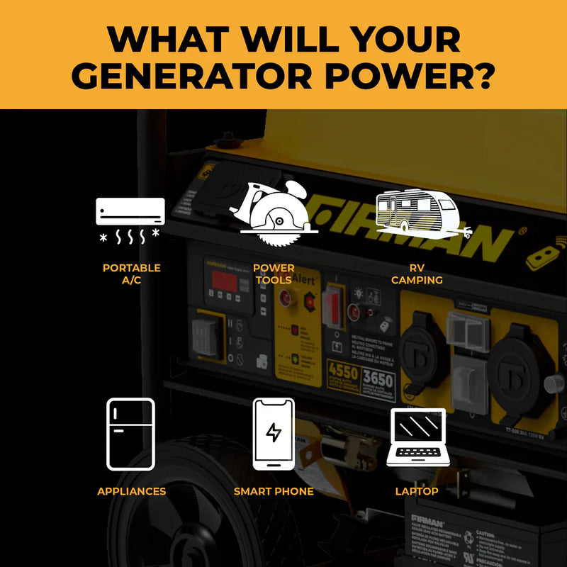 Load image into Gallery viewer, Firman Gas Portable Generator 4550/3650W Remote Start 120/240V CO Alert  p03632 - Backup Generator Store
