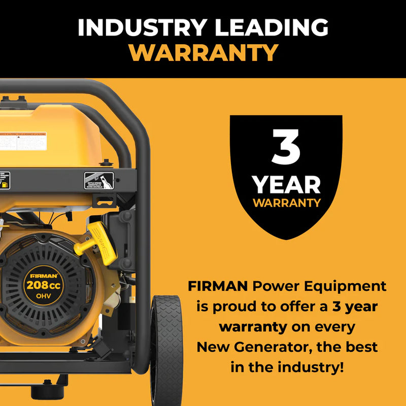 Load image into Gallery viewer, Firman Gas Portable Generator 4550/3650W Remote Start 120/240V CO Alert  p03632 - Backup Generator Store
