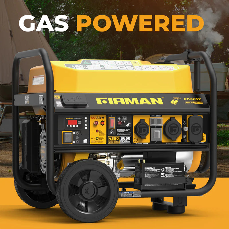 Load image into Gallery viewer, Firman Gas Portable Generator 4550/3650W Remote Start 120/240V CO Alert  p03632 - Backup Generator Store
