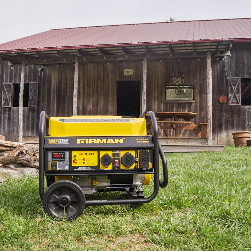 Load image into Gallery viewer, Firman Gas Portable Generator 4550W Recoil Start 120/240V with CO ALERT p03634 - Backup Generator Store
