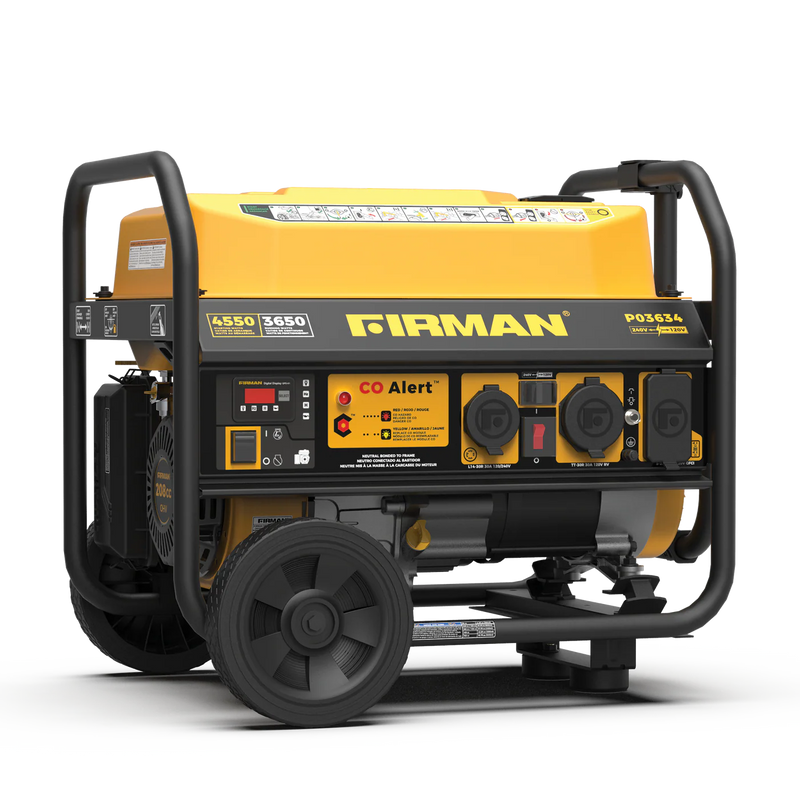 Load image into Gallery viewer, Firman Gas Portable Generator 4550W Recoil Start 120/240V with CO ALERT p03634 - Backup Generator Store
