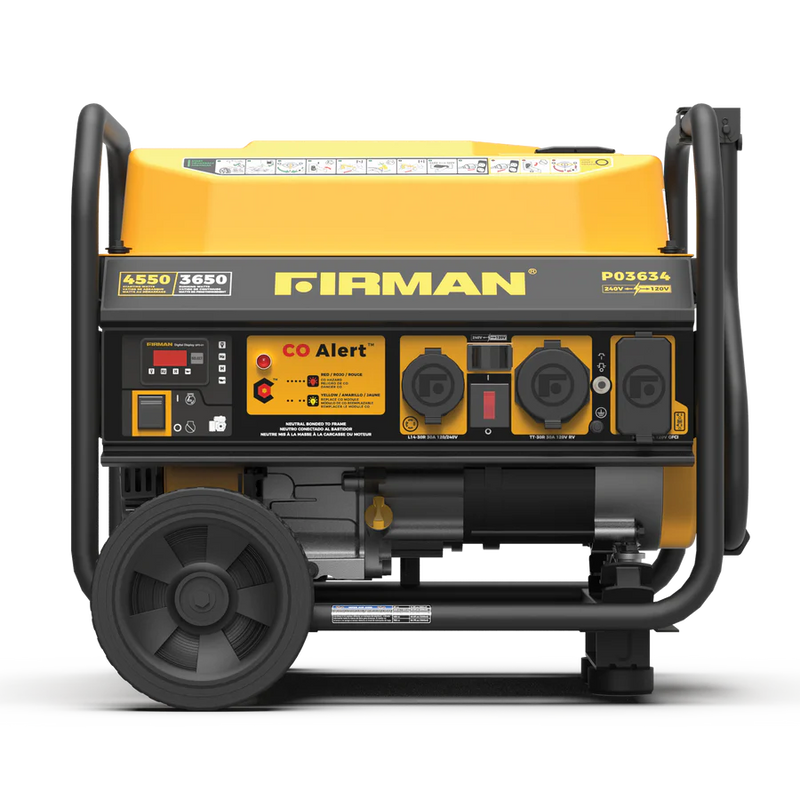 Load image into Gallery viewer, Firman Gas Portable Generator 4550W Recoil Start 120/240V with CO ALERT p03634 - Backup Generator Store
