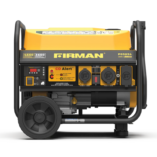 Firman Gas Portable Generator 4550W Recoil Start 120/240V with CO ALERT p03634 - Backup Generator Store