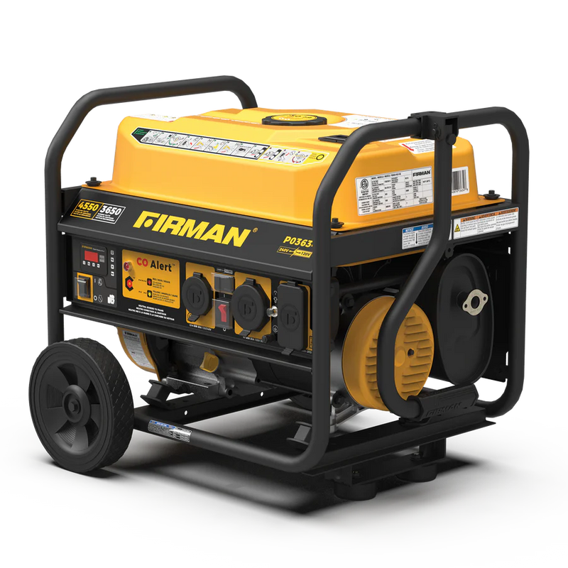Load image into Gallery viewer, Firman Gas Portable Generator 4550W Recoil Start 120/240V with CO ALERT p03634 - Backup Generator Store
