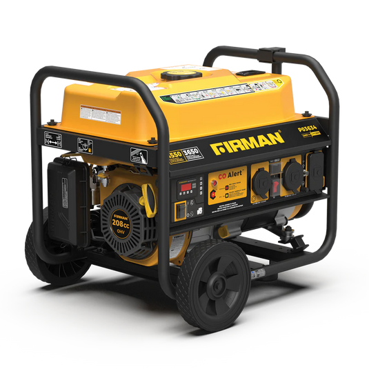 Firman Gas Portable Generator 4550W Recoil Start 120/240V with CO ALERT p03634 - Backup Generator Store
