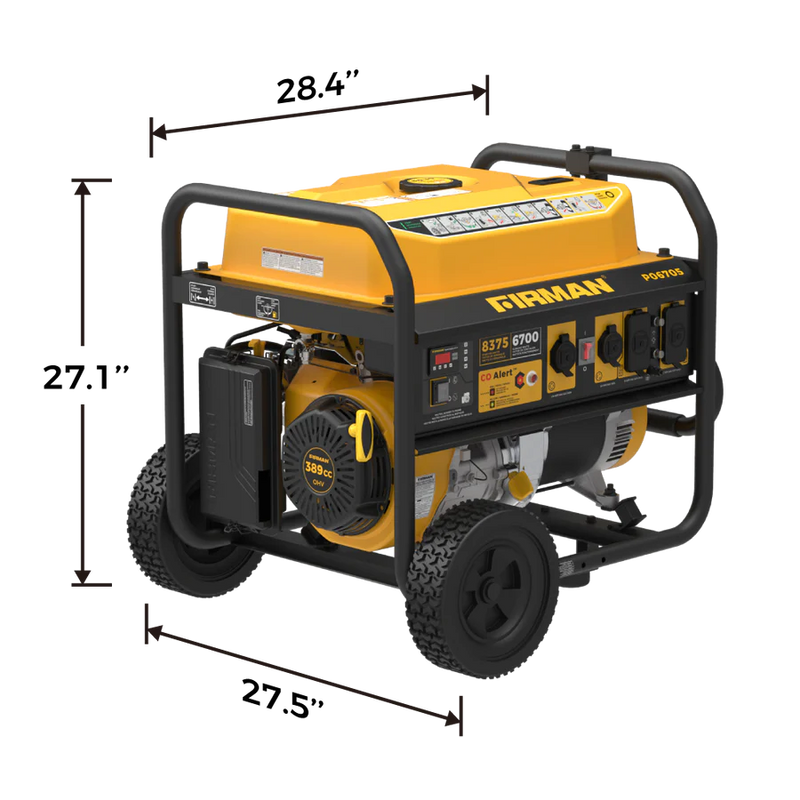 Load image into Gallery viewer, Firman Gas Portable Generator 8375W Recoil Start 120/240V With CO Alert - Backup Generator Store
