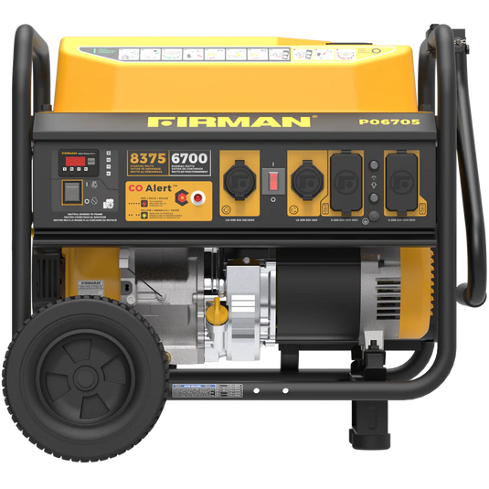 Firman Gas Portable Generator 8375W Recoil Start 120/240V With CO Alert - Backup Generator Store