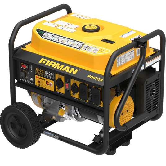 Firman Gas Portable Generator 8375W Recoil Start 120/240V With CO Alert - Backup Generator Store