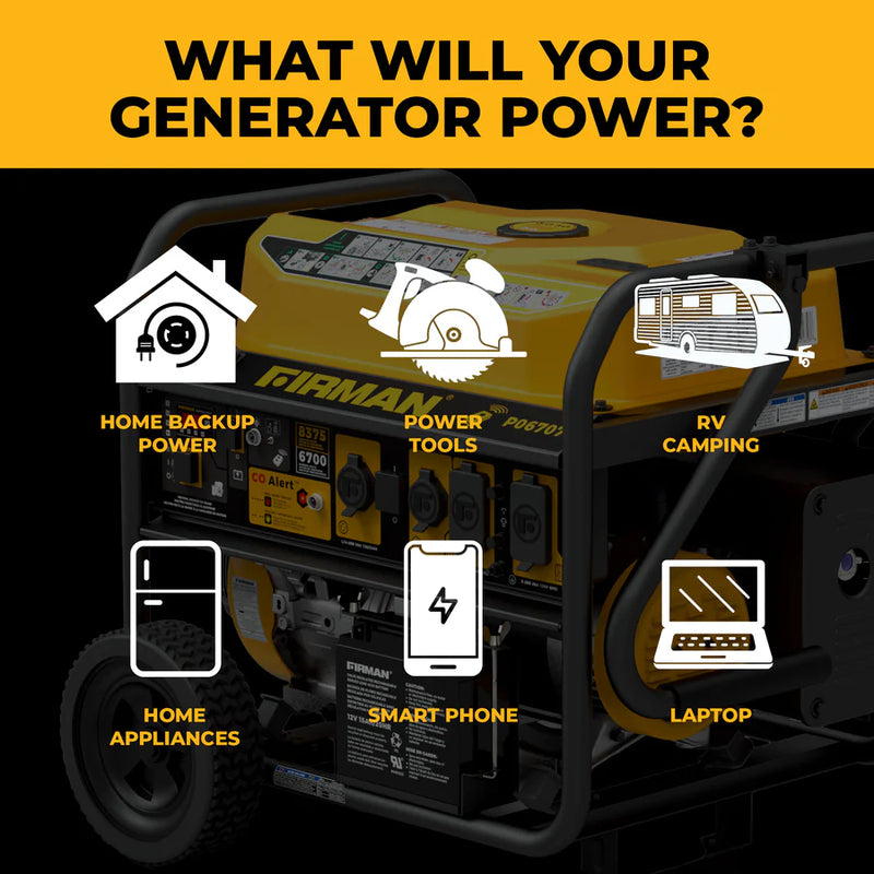 Load image into Gallery viewer, Firman GAS PORTABLE GENERATOR 8375W REMOTE START 120/240V  p06707 - Backup Generator Store
