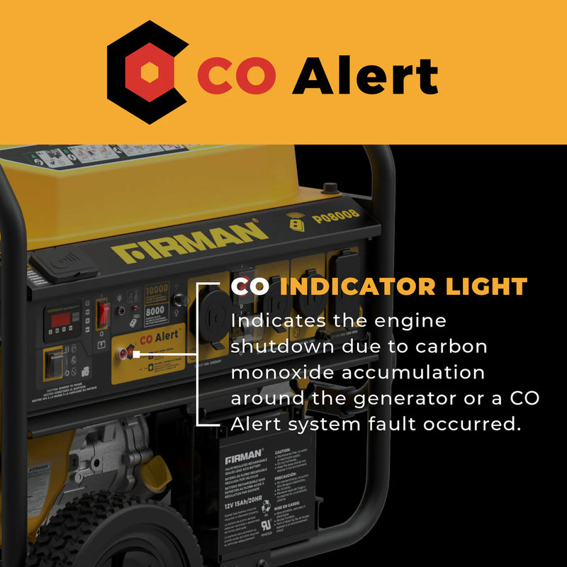 Load image into Gallery viewer, Firman Gas Portable Generator 10000W Remote Start 120/240V with CO Alert p08008 - Backup Generator Store
