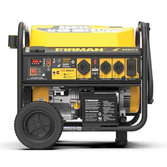 Firman Gas Portable Generator 10000W Remote Start 120/240V with CO alert p08013 - Backup Generator Store