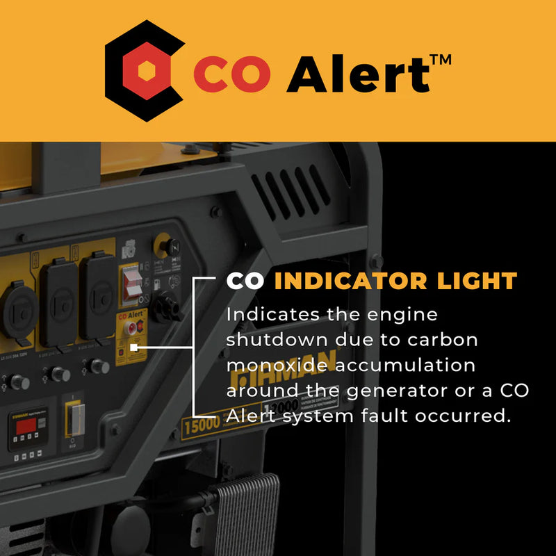 Load image into Gallery viewer, Firman Gas Portable Generator 15000W Electric Start 120/240V with CO Alert p12002
