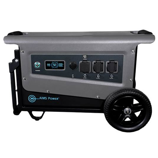 Aims Portable Solar Generator 5.04 kWh 33 Amp Output Lithium Battery | Solar & Grid Inputs Expandable AIO-5KWH4KW
