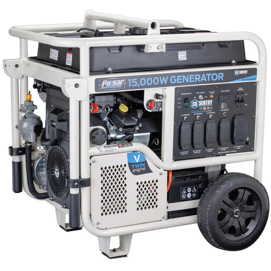 Pulsar 15,000 Watt Dual-Fuel Portable Generator with CO Sentry PG15KVTWBCO