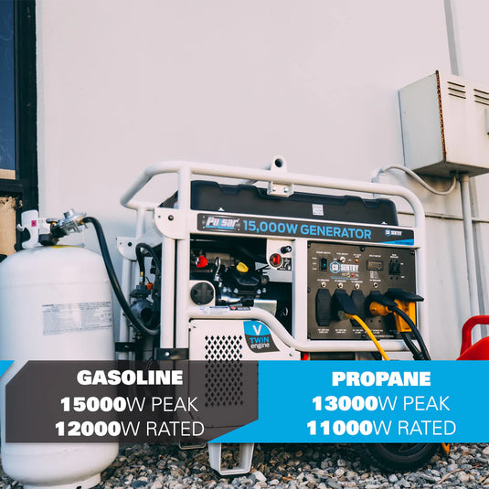 Pulsar 15,000 Watt Dual-Fuel Portable Generator with CO Sentry PG15KVTWBCO