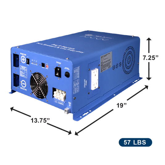 AIMS Industrial 3000 Watt 120/240 VAC 12V Low Frequency Pure Sine Inverter 120/240 VAC ETL Listed Conforms to UL458/CSA PILF30W12V240V