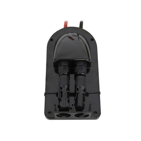 Aims Solar 2 Wire Cable Entry MC-4 Compatible Weatherproof Roof Mount w/ 10 Foot Leads PV-2WEGMC4-10FT