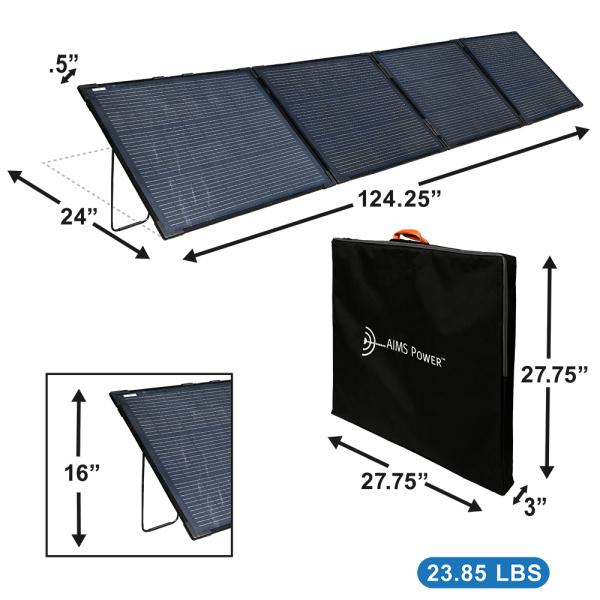 Load image into Gallery viewer, Aims 360 Watt Foldable Solar Panel with Legs – Monocrystalline  PV360FOLD
