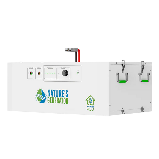 Nature's Generator Powerhouse V2 Solar +Power Pod + 8X 410W Solar Panel+ 350W Wind Turbine NGPHPTAW