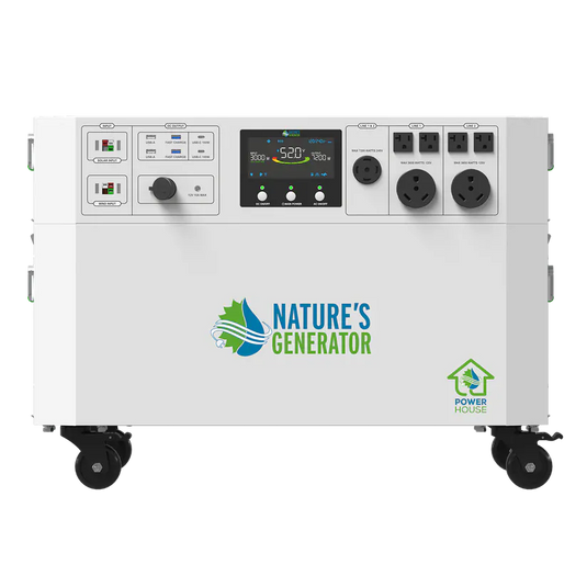 Nature's Generator Powerhouse V2 Solar +Power Pod + 8X 410W Solar Panel+ 350W Wind Turbine NGPHPTAW