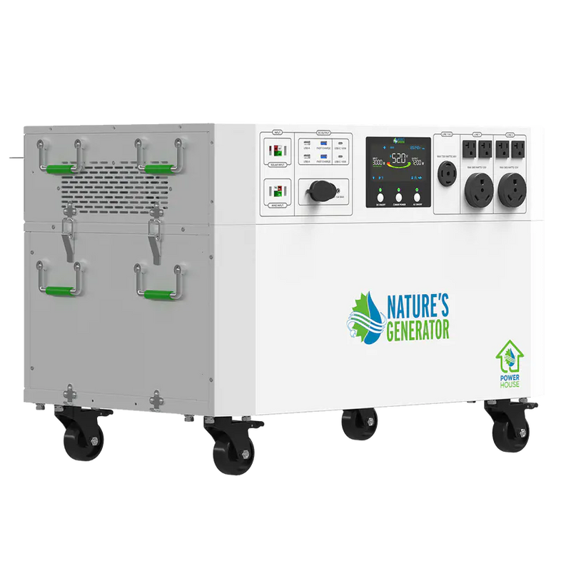 Load image into Gallery viewer, Nature's Generator Powerhouse V2 Solar +Power Pod + 8X 410W Solar Panel+ 350W Wind Turbine NGPHPTAW
