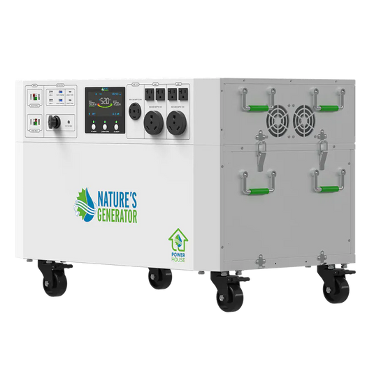 Nature's Generator Powerhouse V2 Solar +Power Pod + 8X 410W Solar Panel+ 350W Wind Turbine NGPHPTAW