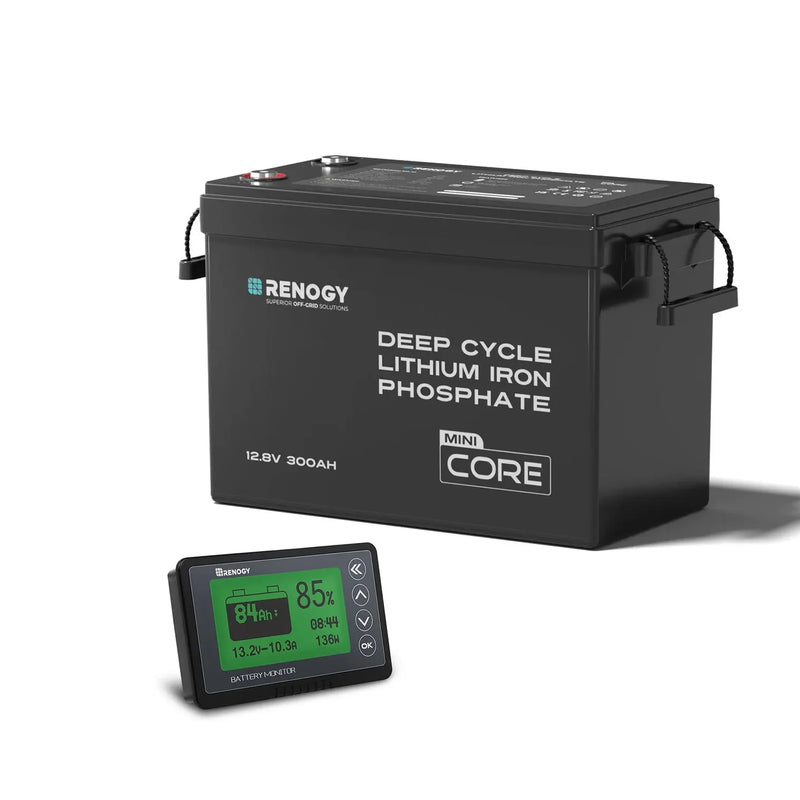Load image into Gallery viewer, Renogy Mini Size 12V 300Ah LiFePO4 Battery w/ Low-Temperature Protection RBT12300LFP-M-RBM-US
