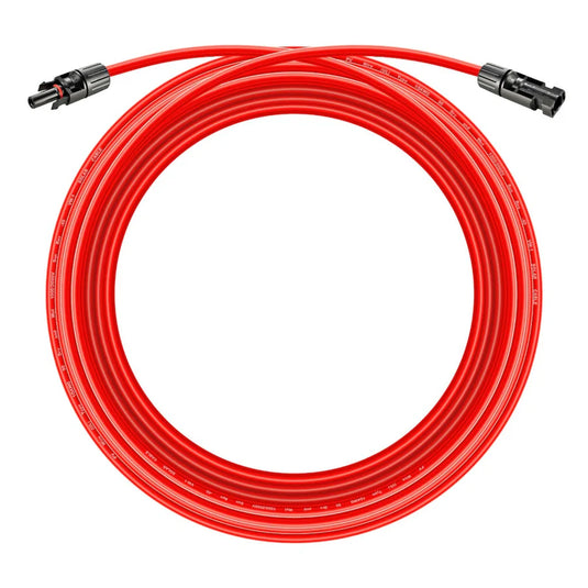 Rich Solar 10Ft 10 Gauge Solar Panel Extension Cable with Male and Female Solar Connector Ends | Pair of 10AWG Red and Black Extension Wire with Connectors on Both Ends | Choose Cable Length: 10ft, 15ft, 20ft, 30ft, 50ft, 75ft, 100ft RS-10102