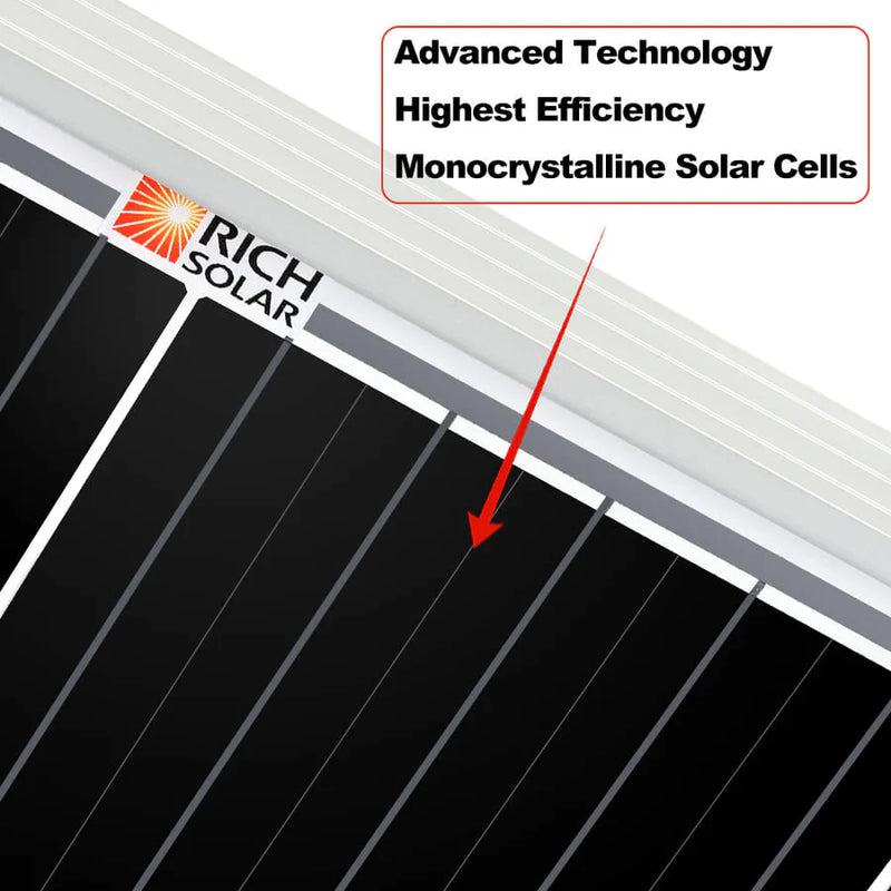 Load image into Gallery viewer, Rich Solar MEGA 200 | 200 Watt Solar Panel | Premier 12V Off-Grid Solar Panel for RVs Cabins, Boats | 25-Year Output Warranty RS-M200
