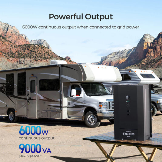 Renogy REGO 3000W 12V Pure Sine Wave HF Inverter Charger Split-phase Design RIV1230RCH-SPS-G2-US