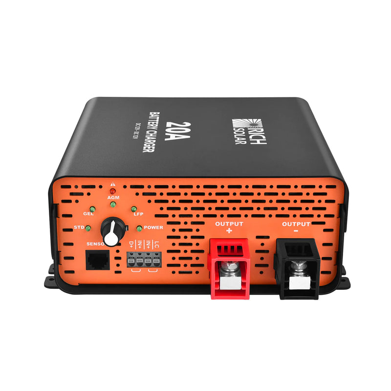 Load image into Gallery viewer, Rich Solar 12V 20A DC-DC Battery Charger for RV, Van, Boat, Off-Grid | Lithium &amp; Lead-Acid Batteries RS-DC20
